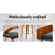 Artiss 4x Bar Stools Swivel Seat Curving Backrest BA-TW-8565-BKX4-AB