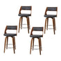Artiss 4x Bar Stools Swivel Leather Chair 65cm BA-TW-8569-BKX4-AB
