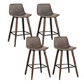 Artiss 4x Bar Stools Vintage Leather Wooden BA-TW-8701-BZX4