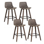 Artiss 4x Bar Stools Vintage Leather Wooden BA-TW-8701-BZX4