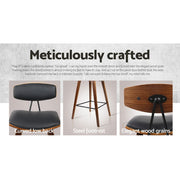 Artiss 4x Bar Stools Leather Padded w/Backrest BA-TW-8782-BKX4
