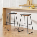 Artiss Bar Stools Kitchen Counter Stools Metal Chairs x2 BA-TW-9078-BKX2