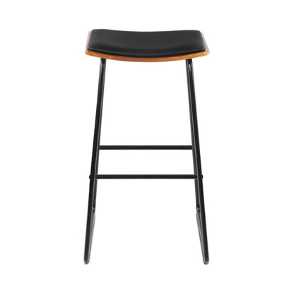 Artiss 4x Bar Stools Leather Padded Metal BA-TW-9078-BKX4