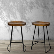 Artiss 2x Bar Stools Tractor Seat 65cm BA-TW-9090-H65-BKX2