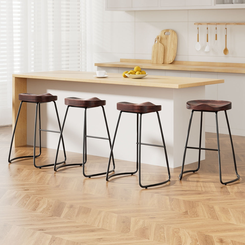Artiss 4x Bar Stools Tractor Seat 65cm BA-TW-9090-H65-BKX4