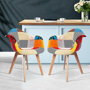 Artiss Dining Chairs Set of 2 Fabric Retro Replica DSW BA-TW-M2503-66FBX2