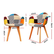 Artiss Dining Chairs Set of 4 Fabric Retro Replica DSW BA-TW-M2503-66FBX4