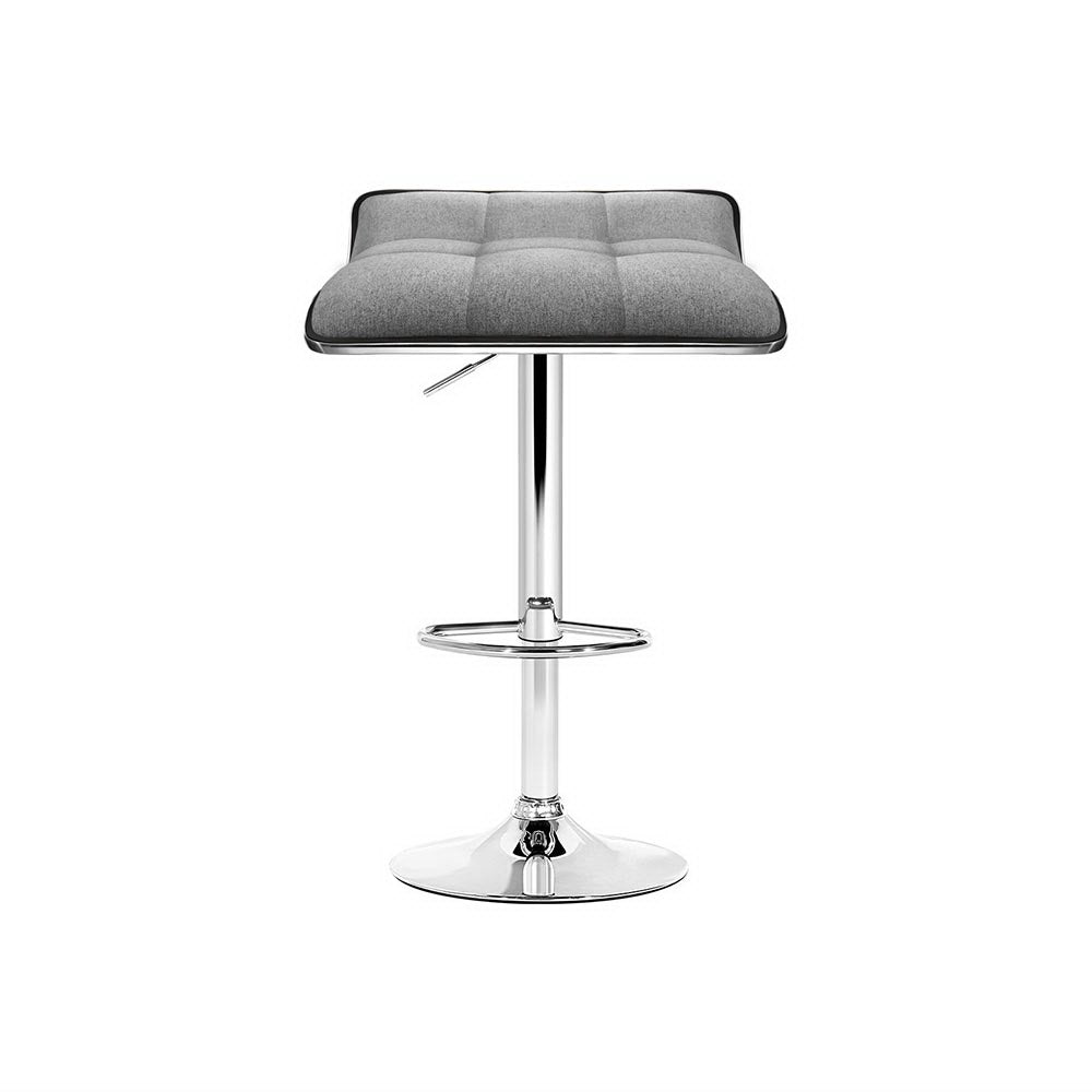 Artiss 4x Bar Stools Linen Padded Gas Lift BA-TW-NEW1002A-GYX4