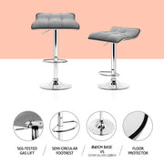 Artiss 4x Bar Stools Linen Padded Gas Lift BA-TW-NEW1002A-GYX4
