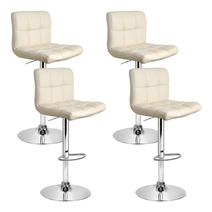 Artiss 4x Bar Stools Leather Gas Lift Beige BA-TW-NEW1055-BGX4
