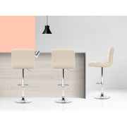 Artiss 4x Bar Stools Leather Gas Lift Beige BA-TW-NEW1055-BGX4