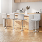 Artiss 4x Bar Stools Leather Gas Lift White BA-TW-NEW1055-WHX4