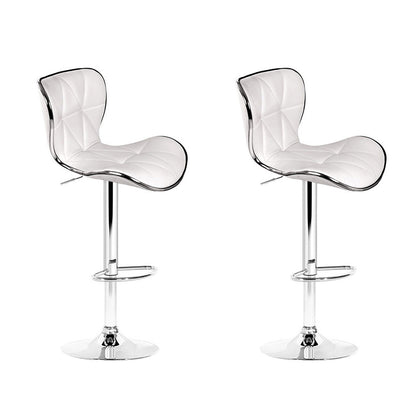 Artiss 2x Bar Stools Gas Lift Leather Seat White BA-TW-NEW4045-WHX2