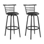 Artiss 2x Bar Stools Swivel Leather Padded Metal BA-TW-T5033A-BKX2