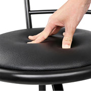 Artiss 2x Bar Stools Swivel Leather Padded Metal BA-TW-T5033A-BKX2