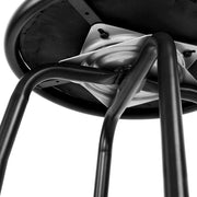 Artiss 2x Bar Stools Swivel Leather Padded Metal BA-TW-T5033A-BKX2