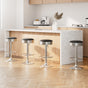 Artiss 4x Bar Stools Leather Padded Gas Lift Silver BA-TW-T7009-BLACK-X4