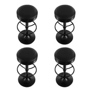 Artiss 4x Bar Stools Leather Padded Gas Lift Black BA-TW-T7009-CB-BKX4