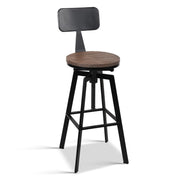 Artiss Bar Stools Kitchen Counter Chairs Vintage Metal Chairs BA-TW-V17-098BACK-BK