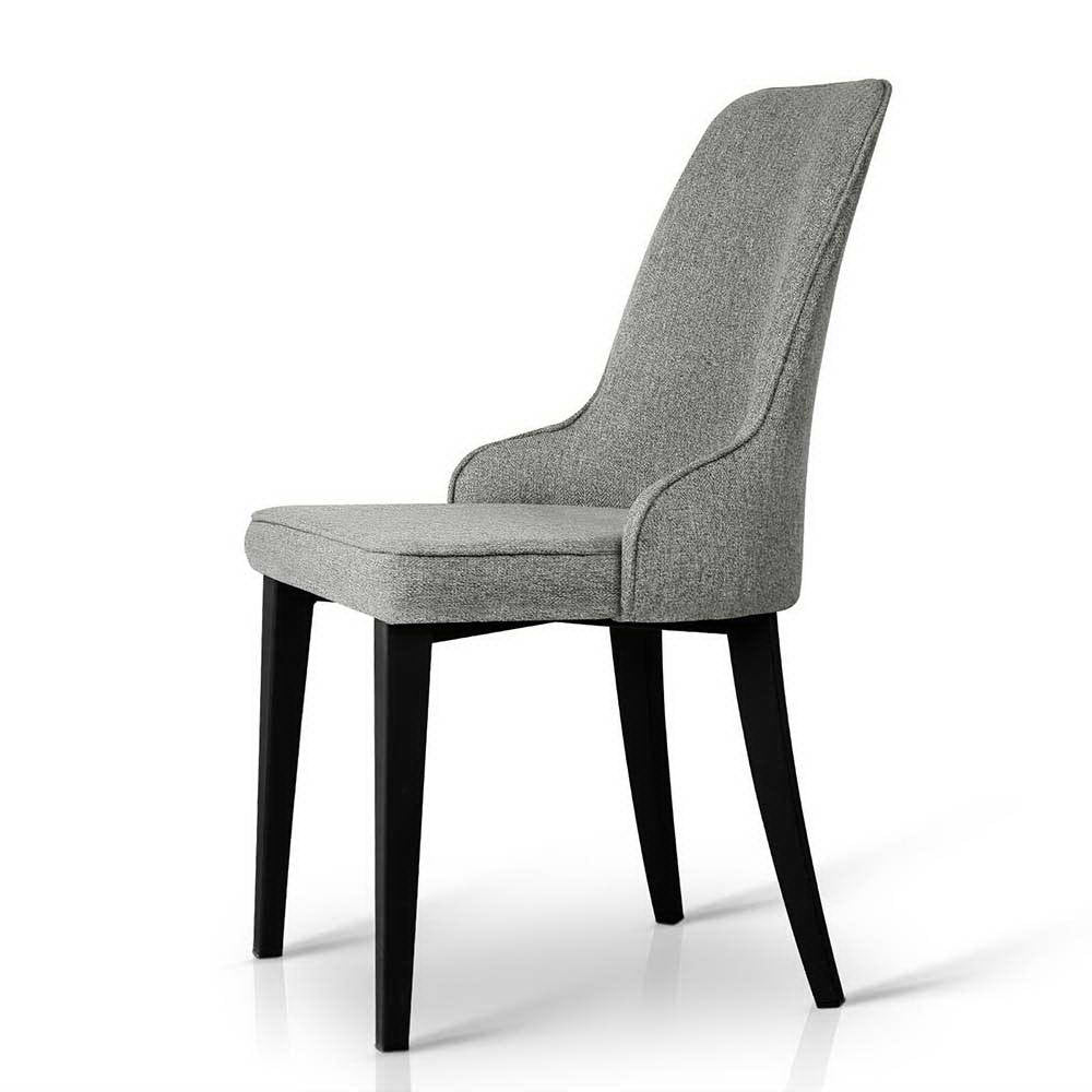 Artiss Dining Chairs Set of 2 Linen Fabric Grey BA-TW-V17-DIN5901-GYX2