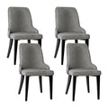 Artiss Dining Chairs Set of 4 Linen Fabric Grey BA-TW-V17-DIN5901-GYX4