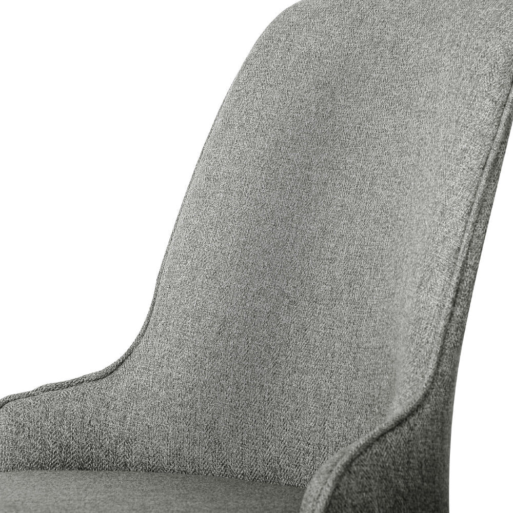 Artiss Dining Chairs Set of 4 Linen Fabric Grey BA-TW-V17-DIN5901-GYX4