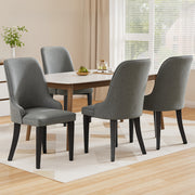 Artiss Dining Chairs Set of 4 Linen Fabric Grey BA-TW-V17-DIN5901-GYX4