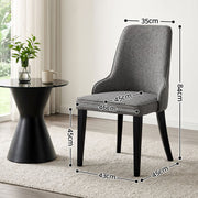 Artiss Dining Chairs Set of 6 Linen Fabric Grey BA-TW-V17-DIN5901-GYX6
