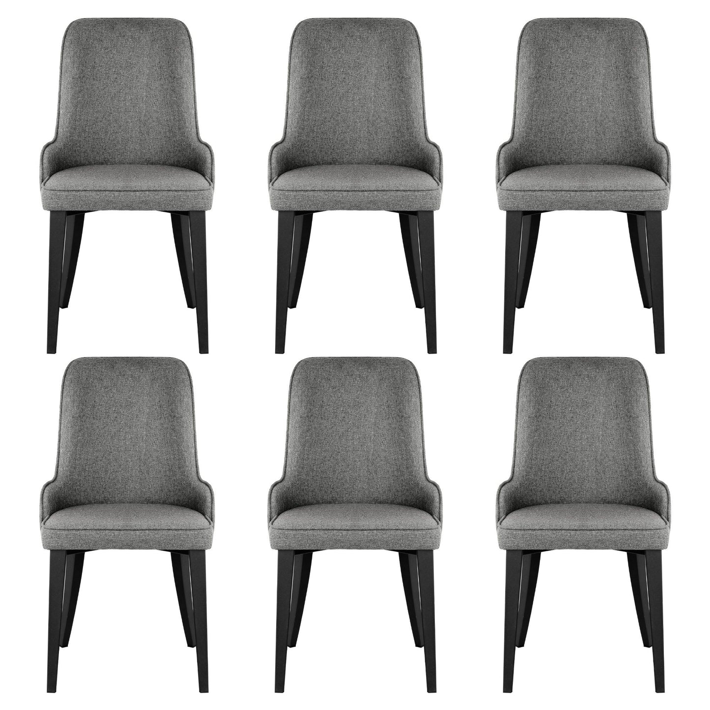 Artiss Dining Chairs Set of 6 Linen Fabric Grey BA-TW-V17-DIN5901-GYX6