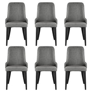Artiss Dining Chairs Set of 6 Linen Fabric Grey BA-TW-V17-DIN5901-GYX6