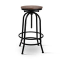 Artiss Bar Stools Adjustable Wood Chairs BA-TW-V17-T14134-BK