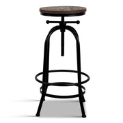 Artiss Bar Stools Adjustable Wood Chairs BA-TW-V17-T14134-BK