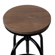 Artiss Bar Stools Adjustable Wood Chairs BA-TW-V17-T14134-BK