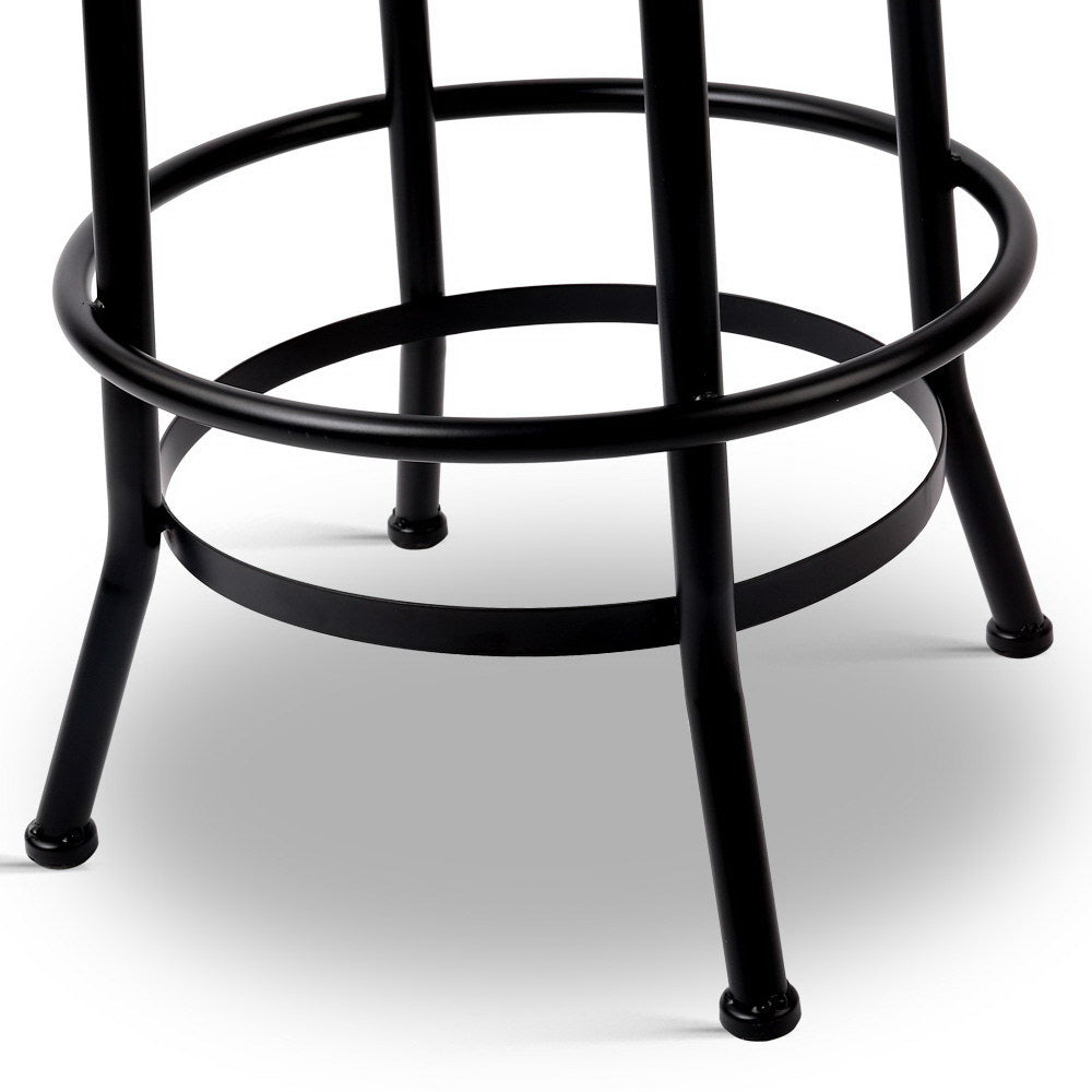 Artiss Bar Stools Adjustable Wood Chairs BA-TW-V17-T14134-BK
