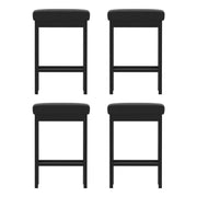 A Set of 4 Artiss Metal Bar Stools PU Seat Dining Counter Chairs BA-TW-W0087-BKX4
