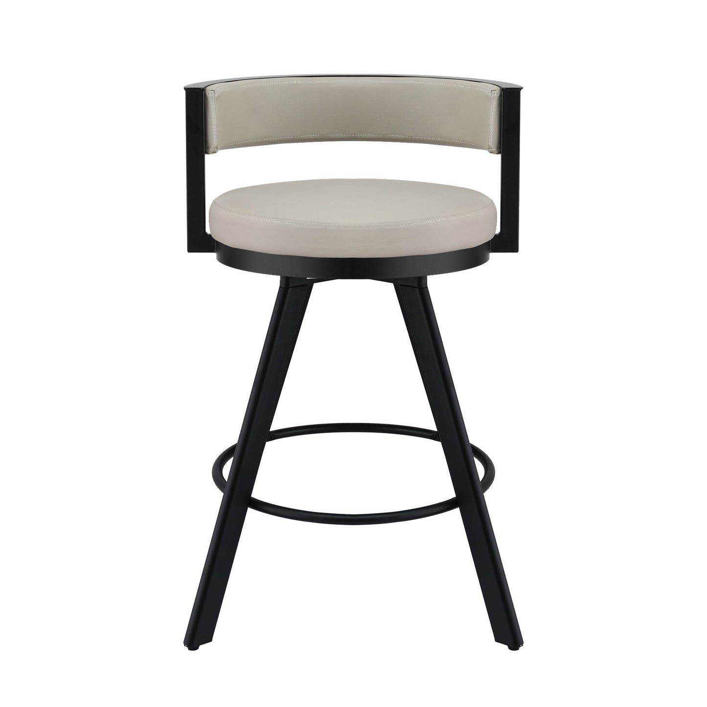 Artiss Bar Stool Swivel Kitchen Chair Metal PU Leather Counter Beige BA-TW-W0098-BG
