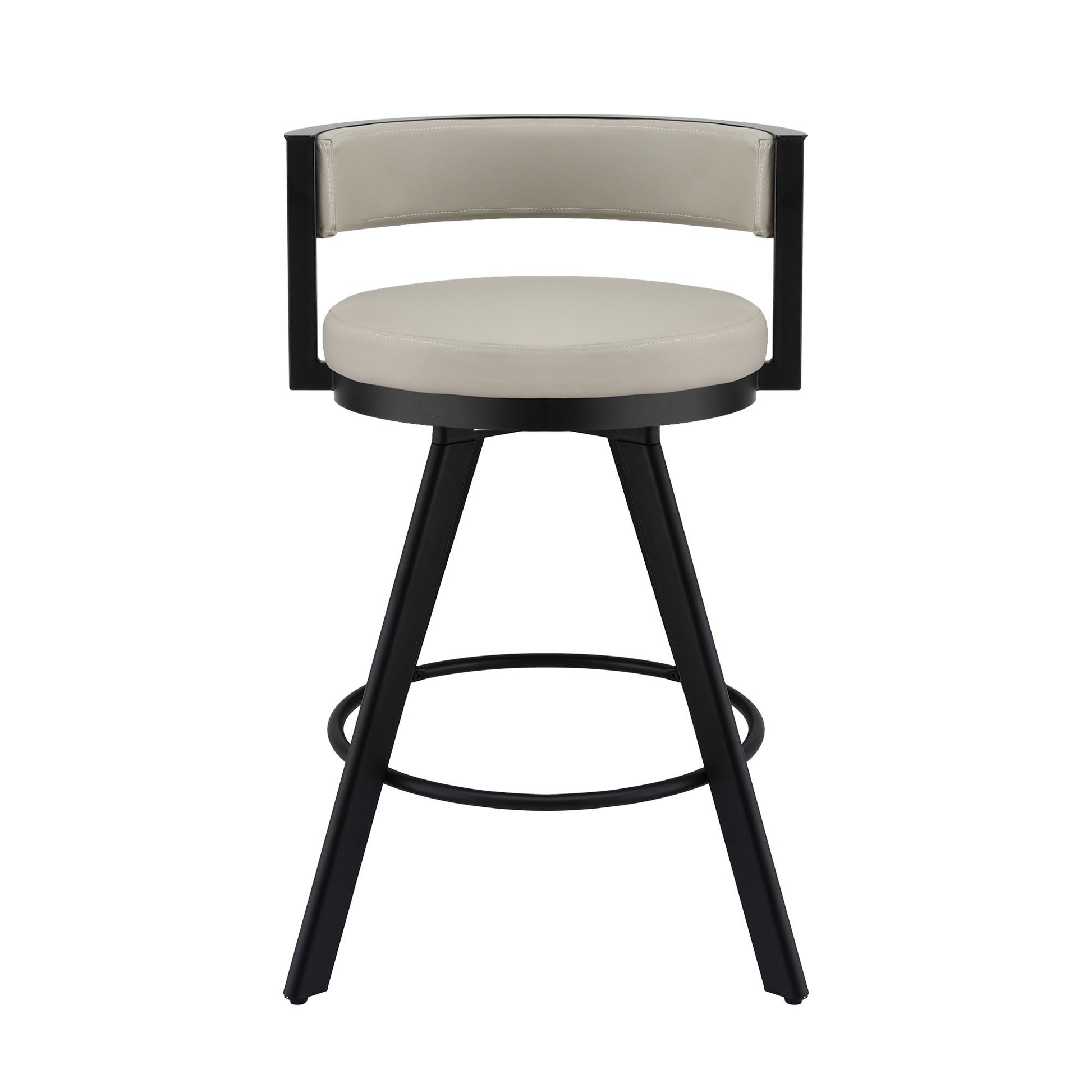 Artiss Bar Stool Swivel Kitchen Chair Metal PU Leather Counter Beige BA-TW-W0098-BG