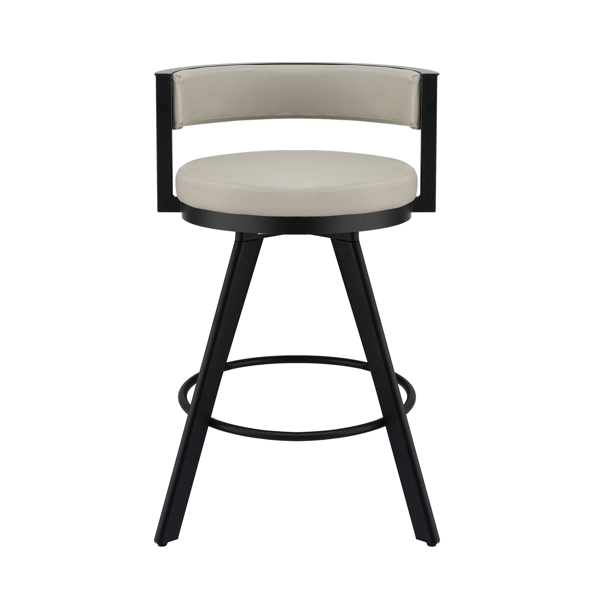 Artiss Bar Stool Swivel Kitchen Chair Metal PU Leather Counter Beige BA-TW-W0098-BG