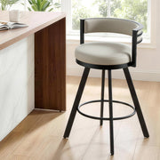 Artiss Bar Stool Swivel Kitchen Chair Metal PU Leather Counter Beige BA-TW-W0098-BG