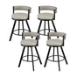 Artiss Bar Stools Set of 4 Swivel Kitchen Chair Metal Counter Beige Leather BA-TW-W0098-BGX4