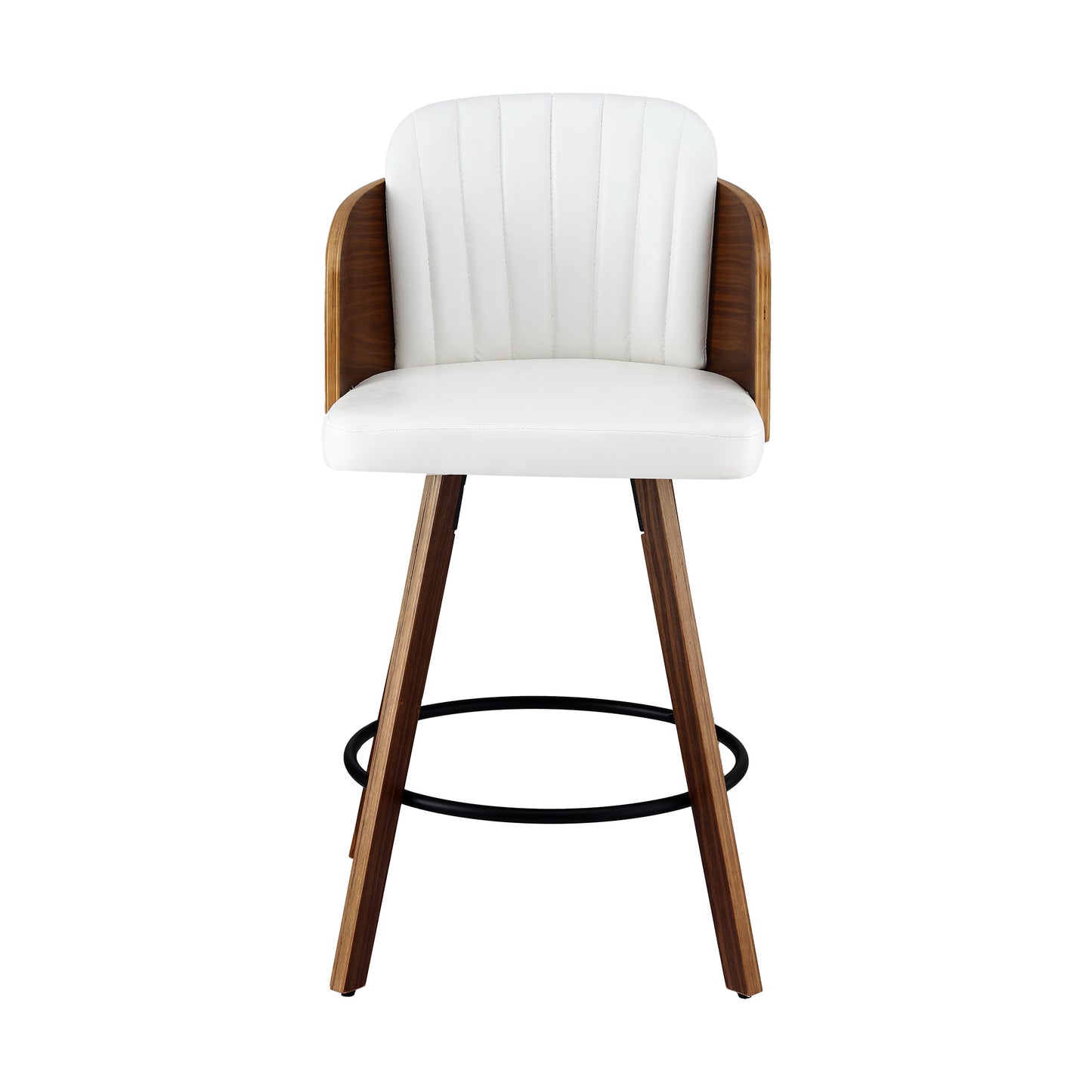 Artiss Wooden Bar Stools Swivel Kitchen Counter Stool Chair 58cm Seat Height BA-TW-W0099-WH