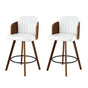 Artiss Wooden Bar Stools Swivel Kitchen Counter Stool Chair 58cm Seat Height BA-TW-W0099-WHX2