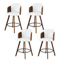 Artiss Wooden Bar Stools Swivel Kitchen Counter Stool Chair 58cm Seat Height BA-TW-W0099-WHX4