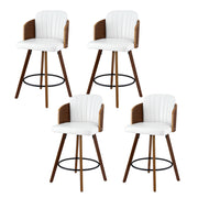 Artiss Wooden Bar Stools Swivel Kitchen Counter Stool Chair 58cm Seat Height BA-TW-W0099-WHX4