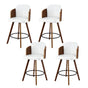 Artiss Wooden Bar Stools Swivel Kitchen Counter Stool Chair 58cm Seat Height BA-TW-W0099-WHX4