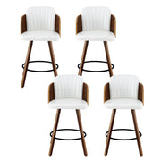 Artiss Wooden Bar Stools Swivel Kitchen Counter Stool Chair 58cm Seat Height BA-TW-W0099-WHX4