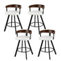 4x Artiss Bar Stools Swivel Kitchen Chairs Metal Legs Bentwood Counter White PU BA-TW-W0100-WHX4