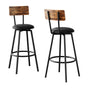Artiss 2X Industrial Bar Stools Upholstered Counter Chairs Steel Frame Anti-Scratch BA-U-4789-WALX2