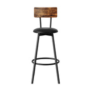 Artiss 2X Industrial Bar Stools Upholstered Counter Chairs Steel Frame Anti-Scratch BA-U-4789-WALX2
