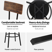 Artiss 2X Industrial Bar Stools Upholstered Counter Chairs Steel Frame Anti-Scratch BA-U-4789-WALX2